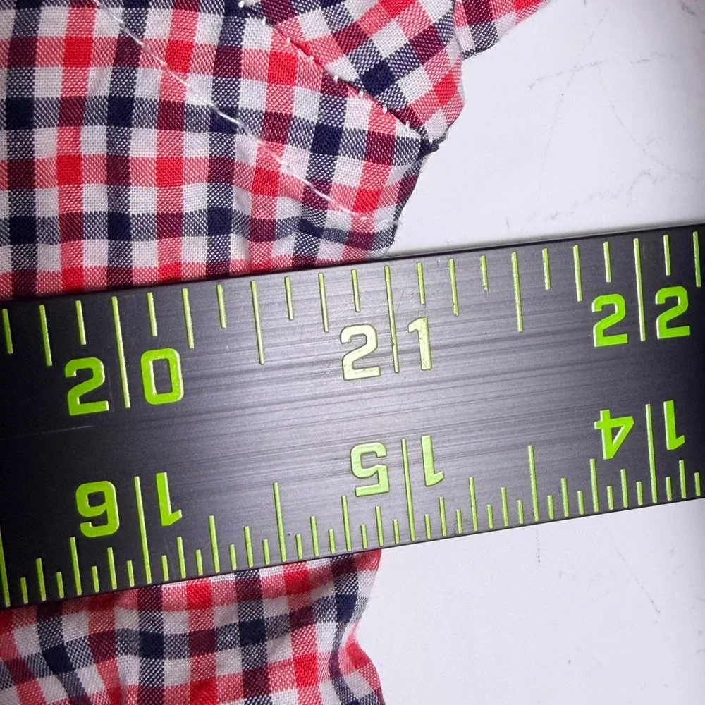 Ralph Lauren Button Down Boy Youth XL 18-20 Red Black Gingham Plaid Preppy Shirt